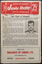 Load image into Gallery viewer, 1965 Maple Leaf Gardens Jr A Hockey Program Peterboro Petes vs Toronto Marlboros