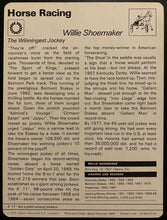 Load image into Gallery viewer, Willie Shoemaker Autographed Index Card Signed Vintage Horse Racing JSA + Card