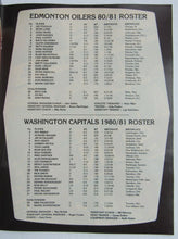 Load image into Gallery viewer, 1981 Northlands Coliseum NHL Program Edmonton Oilers vs Washington Capitals