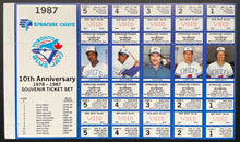 Load image into Gallery viewer, 1987 Syracuse Chiefs 10th Anniversary Ticket Set MiLB AAA Toronto Blue Jays MLB