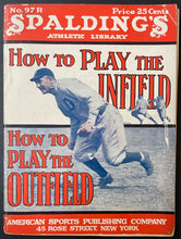 Load image into Gallery viewer, 1921 Spalding Red Cover Series How To Play The Infield+Outfield Booklet Ty Cobb