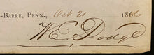 Load image into Gallery viewer, 1866 Stock Transfer Document Signed William E Dodge + Walter Phelps Autographed