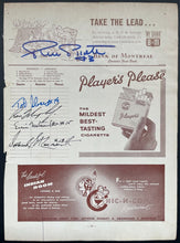 Load image into Gallery viewer, 1958 Chicago Blackhawks Pierre Pilote Autographed Signed Program Page NHL Hockey