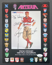 Load image into Gallery viewer, 1989 PGA Champion Payne Stewart Autographed Signed Antigua NFL Promo Photo JSA