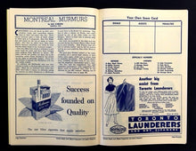 Load image into Gallery viewer, 1958 Maple Leaf Gardens NHL Hockey Program VTG Leafs vs Rangers Bert Olmstead