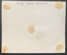 Load image into Gallery viewer, 1970s Toronto Argonaut QB Don Jonas Signed B&W Type 1 Photo CFL Football Vintage