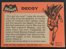Load image into Gallery viewer, 1966 Topps Batman Black Bat #49 Decoy Non Sports Trading Card