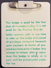 Load image into Gallery viewer, 1982 Masters Golf Tournament Celluloid Badge PGA Tour Craig Stadler Wins