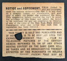 Load image into Gallery viewer, 1950 Madison Square Garden Boxing Vintage Ticket Stub Tuzo Potruguez Paddy Young