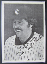 Load image into Gallery viewer, Circa 1976 New York Yankees Catfish Hunter Facsimile Signed Photo Team Issued
