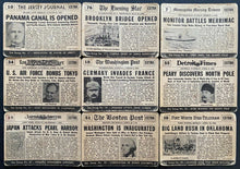 Load image into Gallery viewer, 1954 Vintage Topps Scoop 47 Card Starter Set Historic Moments + Headlines