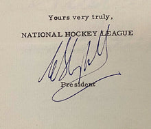Load image into Gallery viewer, 1956 NHL Autographed Letter Hockey President Clarence Campbell Signed Vintage