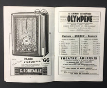 Load image into Gallery viewer, 1935 Canadian American Hockey League Program Boston Cubs Vs Quebec Beaver