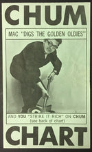 Load image into Gallery viewer, 1967 Chum Chart Radio Survey Tom Jones Young Rascals The Who Vintage Rock N Roll