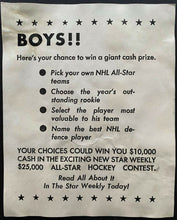 Load image into Gallery viewer, 1964 Toronto Star Premium Norm Ullman Hockey Promo Contest On Back Rare NHL
