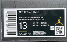 Load image into Gallery viewer, Air Jordan 1 Mid Size 13 Nike Dark Concord  Taxi-White-Black DQ8426-517