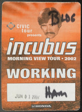 Load image into Gallery viewer, Incubus All Members Autographed Signed Promo B&W Photo + Backstage Pass JSA VTG