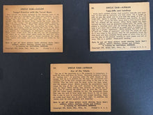 Load image into Gallery viewer, 1941 Uncle Sam National Defence Trading Cards x6 R157 Gum Inc Vintage WWII