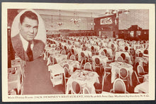 Load image into Gallery viewer, 1930's Jack Dempsey Postcard Restaurant Madison Square Garden New York Boxing