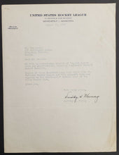 Load image into Gallery viewer, 1946 USHL Letter to Tulsa Oilers GM / Former NHLer Gus Marker Goalie Tryout