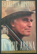 Load image into Gallery viewer, 1995 Signed Charlton Heston In The Arena Autobiography Hardcover Book JSA Film