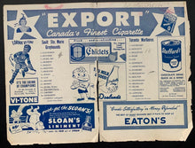 Load image into Gallery viewer, 1950 Maple Leaf Gardens Sr.A Toronto Marlboros Hockey Program Allan Cup Vintage