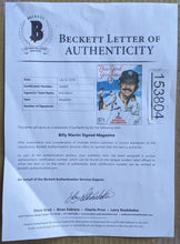 Load image into Gallery viewer, 1983 Billy Martin Signed Framed New York Yankees Yearbook Cover Auto Beckett LOA