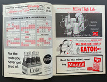 Load image into Gallery viewer, 1967 DC Stadium Washington Senators Baseball Program vs Minnesota Twins MLB