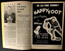 Load image into Gallery viewer, 1960 Maple Leaf Gardens Chicago Blackhawks Leafs VTG HKY Program Bert Olmstead