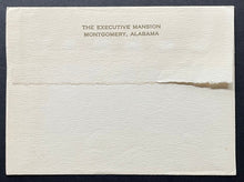 Load image into Gallery viewer, 1967 Alabama Governor George Wallace Christmas Card + Executive Mansion Envelope