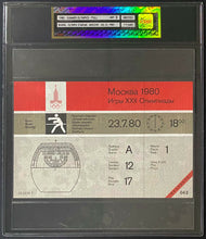 Load image into Gallery viewer, 1980 Summer Olympics Full Ticket Boxing Olympic Stadium Moscow MNT 9 iCert