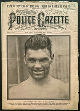 Load image into Gallery viewer, 1921 Police Gazette Magazine Jack Dempsey Front Cover George Carpenter Kock Out