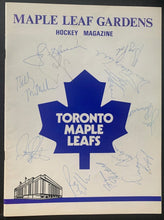 Load image into Gallery viewer, 1971/72 Toronto Maple Leafs Signed x12 Program Horton Sittler NHL HOF LOA VTG