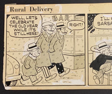 Load image into Gallery viewer, 1979 Al Smith Original Comic Strip Rural Delivery Artwork Vintage Mutt And Jeff