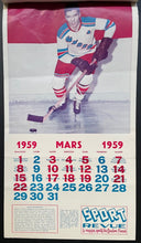 Load image into Gallery viewer, 1958/59 Sport Revue Calendar NHL Stars Colour Photos French Montreal Canadiens