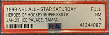 Load image into Gallery viewer, Wayne Gretzky Super Skills Saturday Final NHL All Star Game Full Ticket PSA 7