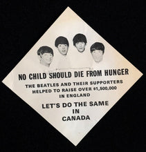 Load image into Gallery viewer, 1964 The Beatles Charity Pinback Button Backing Tag Toronto Concert Premium