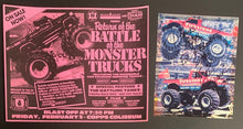 Load image into Gallery viewer, 1998 Monster Trucks Site Poster Copps Coliseum Autographed Big Foot Signed Card