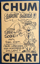 Load image into Gallery viewer, 2 1964 CHUM Charts With Foster Hewitt NHL Hockey Broadcaster Toronto Maple Leafs
