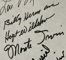 Load image into Gallery viewer, Rick Ferrell Lou Brock Billy Herman + More Autographed Sheet Signed Cut JSA MLB