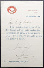 Load image into Gallery viewer, 1904 Edward Stanley Original Signed Autographed Letter 17th Earl Of Derby