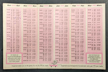 Load image into Gallery viewer, 1960-61 NHL Hockey Schedule Vintage Esso Pocket Sked