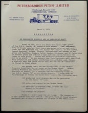 Load image into Gallery viewer, 1970/71 Peterborough Petes Vtg Hockey Roger Neilson Newsletter Media Guide OHA