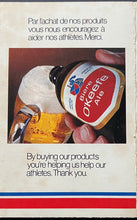 Load image into Gallery viewer, 1976 Summer Olympics Montreal Schedule Sponsored O'Keefe Brewery Very Rare