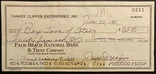 Load image into Gallery viewer, 1991 MLB Baseball HOF Legend Joe DiMaggio Signed Check New York Yankees Cheque