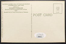 Load image into Gallery viewer, Rube Marquard Signed Hall Of Fame Plaque Autographed Postcard Giants MLB JSA