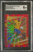 Load image into Gallery viewer, 2021-22 Donruss Road to Qatar #20 Richarlison Holo Red Laser 3/99 SGC 9 Brazil