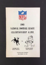 Load image into Gallery viewer, 1968 NFL Championship Game Media Guide Colts Beat Browns Football Vintage