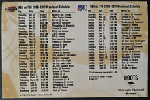 Load image into Gallery viewer, 2000/01 NBA Basketball University Booklet Schedule Toronto Raptors + Grizzlies
