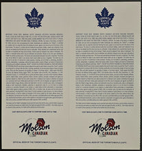Load image into Gallery viewer, 2020 Zach Hyman Likeness Toronto Maple Leafs Full Tickets NHL Ottawa Senators